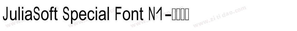 JuliaSoft Special Font N4字体转换